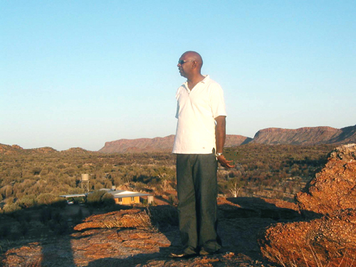 walangari on his traditional aboriginal land in central australia