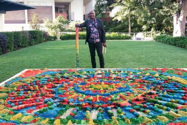 aboriginal sand painting SCEGGS darlinghurst by walangari karntawarra